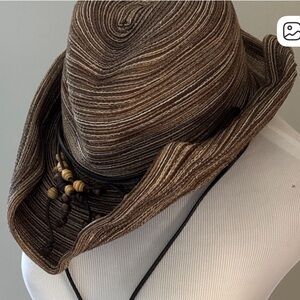 COWGIRL HAT Beaded embellished bendable cowboy hat spf PROTECTED